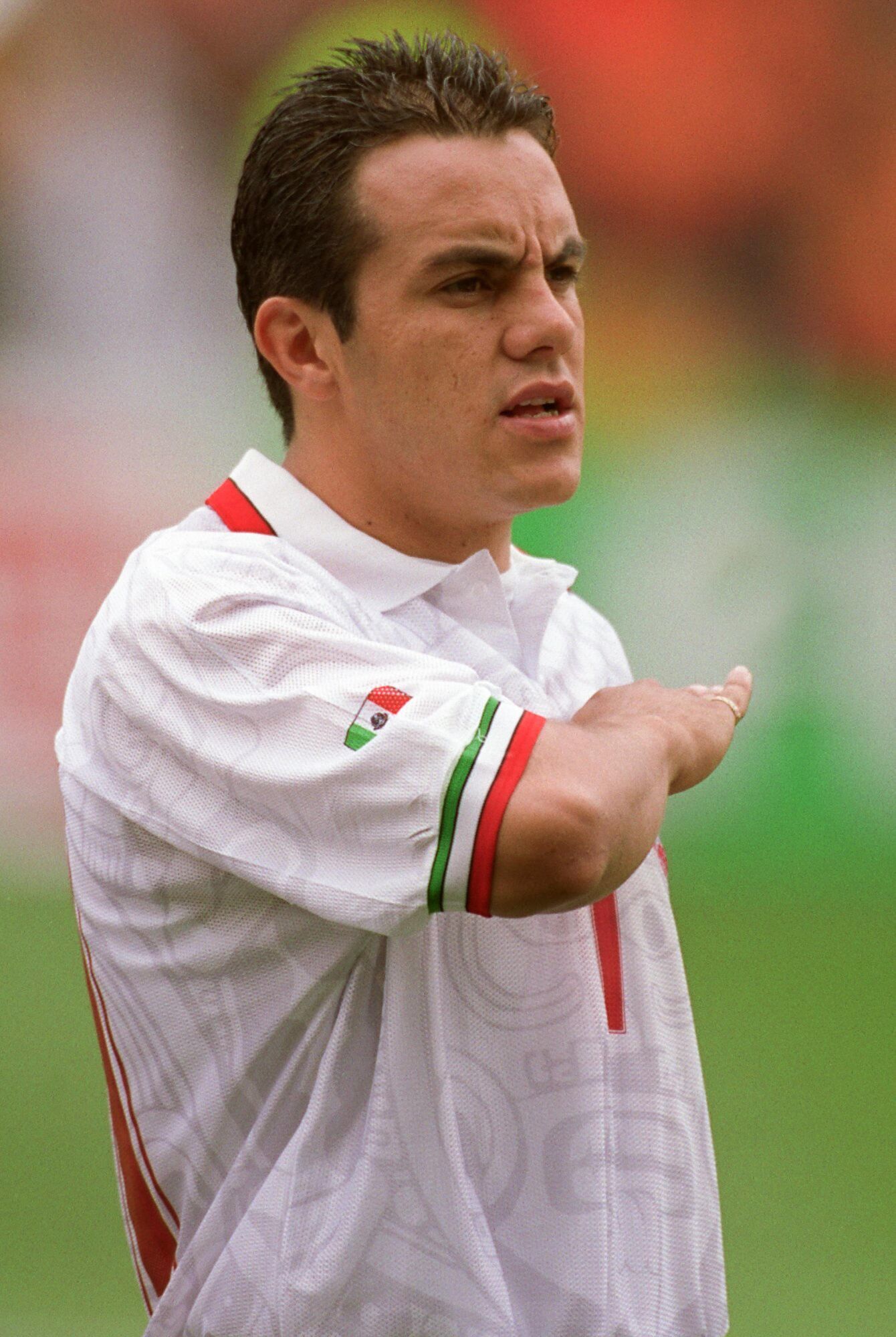 Cuauhtemoc Blanco durante a copa do mundo no jogo contra a Holanda no dia 25 de junho de 1998